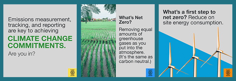 graphics showing basic net zero principles